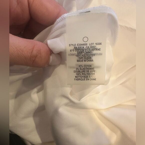 Elie Tahari White Lace Front Women's Dress Size 10 - Picture 7 of 7